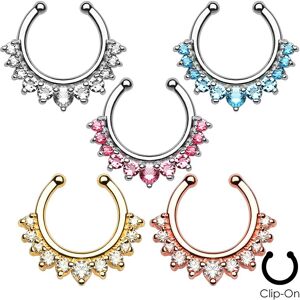 Piercing Street Faux piercing septum onze gemmes -