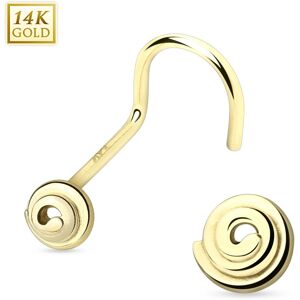 Piercing Street Piercing nez or 14 carats spirale - Dore