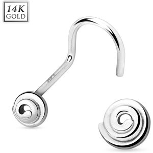 Piercing Street Piercing nez or blanc 14 carats spirale - Argente