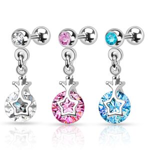 Piercing Street Piercing oreille cartilage pendentif strass etoile -