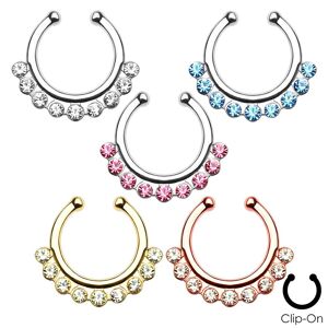 Piercing Street Faux piercing septum 9 strass -