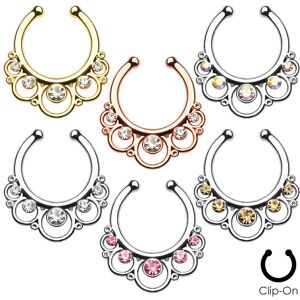 Piercing Street Faux piercing septum floral -