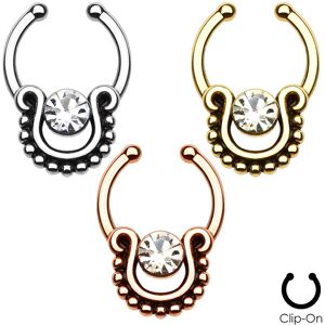 Piercing Street Faux piercing septum pierre solitaire -