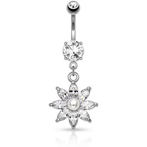 Piercing Street Piercing nombril fleur perle - Argente