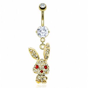 Piercing Street Piercing Nombril Dore Lapin Joyeux - Dore