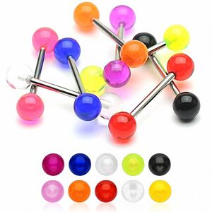 Piercing Street Piercing langue boules acrylique - Multicolore