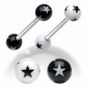 Piercing Street Piercing langue Etoiles acrylique - Multicolore