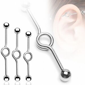 Piercing Street Piercing oreille Industriel Loop Boules - Argente