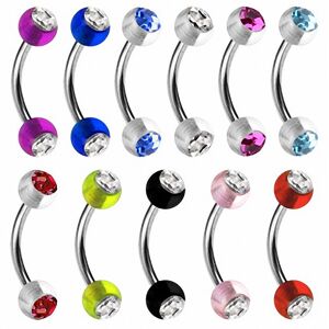 Piercing Street Piercing arcade acrylique strass - Multicolore