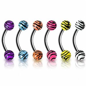 Piercing Street Piercing arcade Billes Zebrees - Multicolore