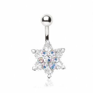 Piercing Street Piercing nombril flocon de neige - Argente