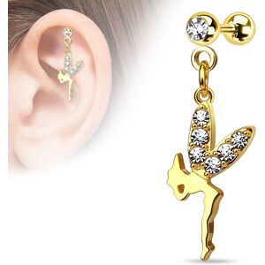 Piercing Street Piercing oreille cartilage fee plaque or - Dore