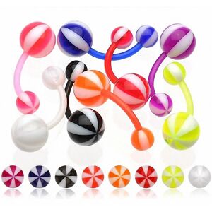 Piercing Street Piercing nombril Bioflex Beach Balls - Multicolore