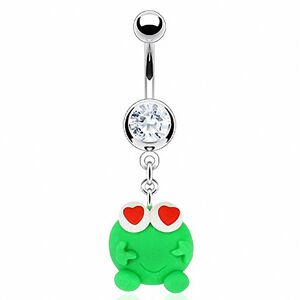 Piercing Street Piercing nombril Pendentif Grenouille en argile - Argente