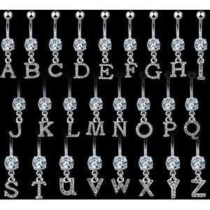 Piercing Street Piercing nombril Gemme Clair Alphabet - Argente