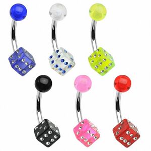 Piercing Street Piercing nombril Des Acrylique Gemmes - Multicolore