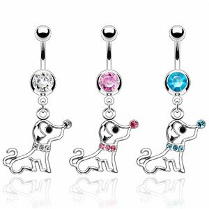 Piercing Street Piercing nombril Pendentif Chiot - Argente