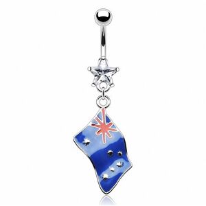 Piercing Street Piercing nombril Drapeau Australie - Argente