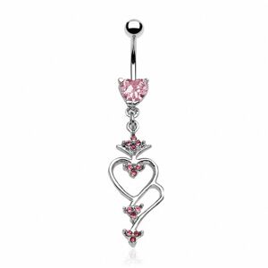 Piercing Street Piercing nombril Pendentif Coeur - Argente