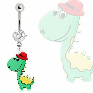 Piercing Street Piercing nombril dinosaure - Argente