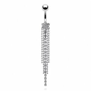 Piercing Street Piercing nombril fleur multi chaines -