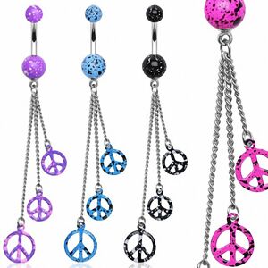 Piercing Street Piercing nombril chaines peace - Argente