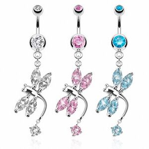 Piercing Street Piercing nombril libellule strass -