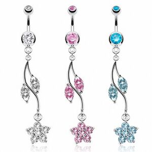 Piercing Street Piercing nombril fleur vigne -