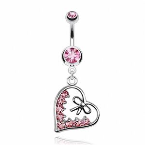 Piercing Street Piercing nombril coeur ruban -