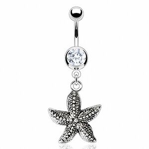 Piercing Street Piercing nombril vintage etoile de mer - Argente