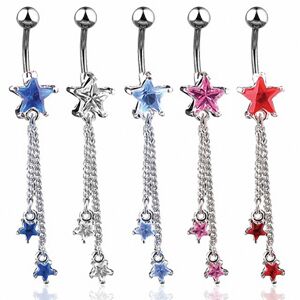 Piercing Street Piercing nombril etoile chaines - Argente