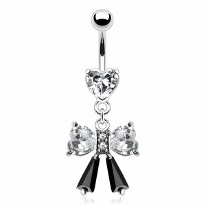 Piercing Street Piercing nombril coeur noeud - Argente