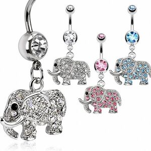 Piercing Street Piercing nombril elephant gemmes -