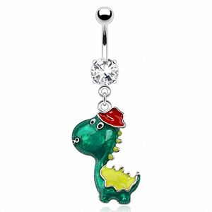 Piercing Street Piercing nombril dinosaure chapeau - Argente