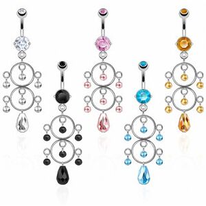 Piercing Street Piercing nombril cercles perles - Argente