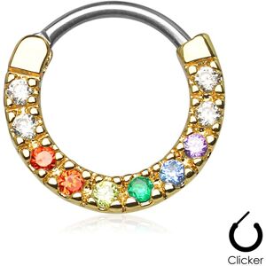 Piercing Street Piercing septum doré 10 strass