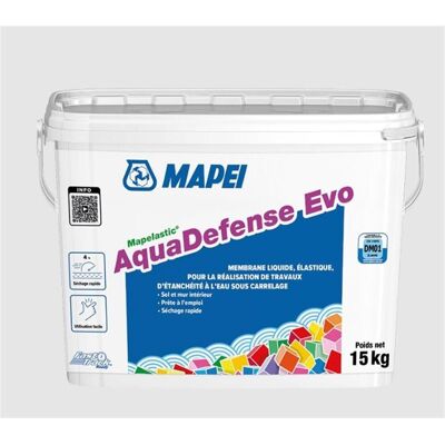 MAPEI Système d'étanchéité sous carrelage MAPELASTIC AQUADEFENSE EVO - Seau de 7kg - Publicité MAPEI Système d'étanchéité sous carrelage MAPELASTIC AQUADEFENSE EVO - Seau de 7kg - Publicité
