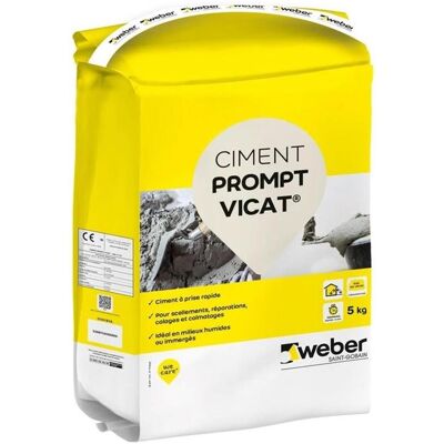 Weber Ciment PROMPT VICAT - sac 5 kg - Publicité Weber Ciment PROMPT VICAT - sac 5 kg - Publicité