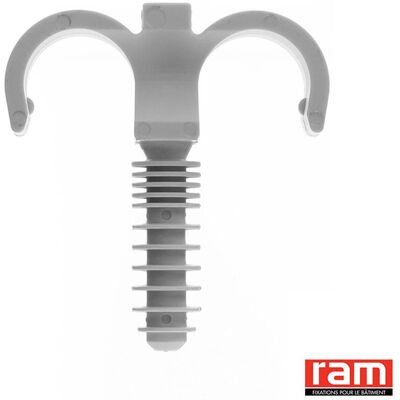 Sanitaire-distribution Collier cheville RAMCLIP gris double - Diamètre : 25 - Boîte de 100 - Publicité Sanitaire-distribution Collier cheville RAMCLIP gris double - Diamètre : 25 - Boîte de 100 - Publicité