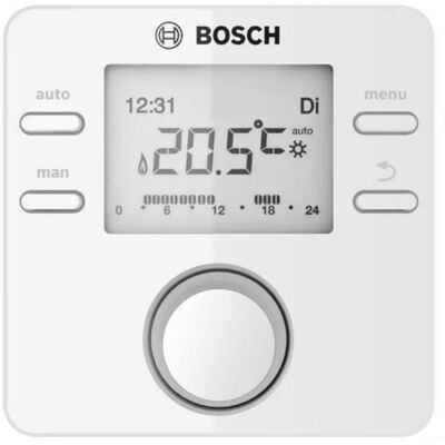 Bosch Régulateur d'ambiance programmable - Blanc - Hauteur: 93 mm - Largeur: 93 mm - Epaisseur: 33 mm - Publicité Bosch Régulateur d'ambiance programmable - Blanc - Hauteur: 93 mm - Largeur: 93 mm - Epaisseur: 33 mm - Publicité