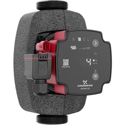 Grundfos Circulateur à haut rendement ALPHA2 GO G1''1/2 - 180 mm - Circulateur ALPHA2 GO 25-60 entraxe 180 - Publicité Grundfos Circulateur à haut rendement ALPHA2 GO G1''1/2 - 180 mm - Circulateur ALPHA2 GO 25-60 entraxe 180 - Publicité