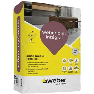 Mortier pour joints de carrelage WEBER JOINT INTEGRAL - Sac de 25 Kg - GRIS GRANIT E10 - Publicité Mortier pour joints de carrelage WEBER JOINT INTEGRAL - Sac de 25 Kg - GRIS GRANIT E10 - Publicité