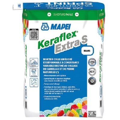 MAPEI Mortier colle KERAFLEX EXTRA S - Coloris: Blanc - Publicité MAPEI Mortier colle KERAFLEX EXTRA S - Coloris: Blanc - Publicité