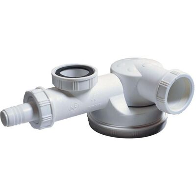 WIRQUIN Siphon gain de place pour évier 1 bac- ESPACE - Blanc - Sortie à compression Ø40 - Publicité WIRQUIN Siphon gain de place pour évier 1 bac- ESPACE - Blanc - Sortie à compression Ø40 - Publicité