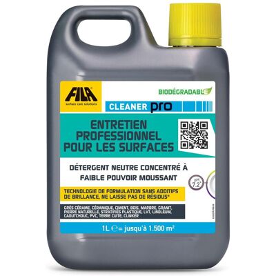 FILA Détergent neutre universel CLEANER PRO - Bidon 1L - Publicité FILA Détergent neutre universel CLEANER PRO - Bidon 1L - Publicité