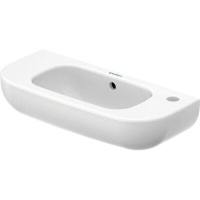 Lavabo Duravit D-Code - 1 trou pour robinet, trop-plein, blanc brillant - Lavabo - Publicité Lavabo Duravit D-Code - 1 trou pour robinet, trop-plein, blanc brillant - Lavabo - Publicité