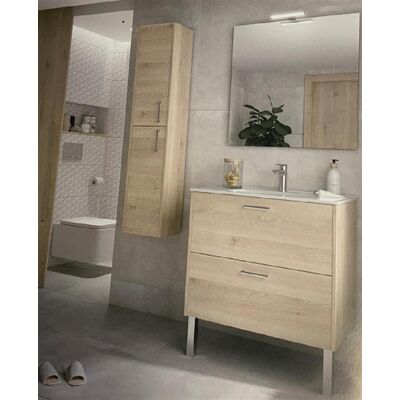 SALGAR Meuble de salle de bains - Urban (2 tiroirs - 600 mm ) - Coloris: chêne naturel - Publicité SALGAR Meuble de salle de bains - Urban (2 tiroirs - 600 mm ) - Coloris: chêne naturel - Publicité