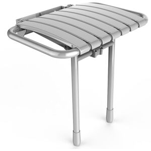 AKW Siège de douche rabattable à lattes BAMA - Couleur : blanc - Publicité AKW Siège de douche rabattable à lattes BAMA - Couleur : blanc - Publicité