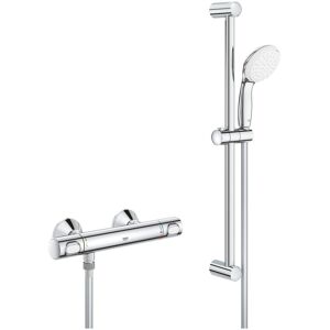 Grohe GROHTHERM 500 mitigeur thermostatique douche 1/2 - Ensemble de douche mitigeur Grohtherm 500 + barre de douche Tempesta 110 avec 1 jet- Barre de douche : 600 mm - Chromée - Publicité Grohe GROHTHERM 500 mitigeur thermostatique douche 1/2 - Ensemble de douche mitigeur Grohtherm 500 + barre de douche Tempesta 110 avec 1 jet- Barre de douche : 600 mm - Chromée - Publicité