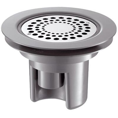 DELABIE Siphon de sol pour sol souple ou vinyle à hauteur réglable - Platine et grille inox poli brillant Ø 114 - sortie horizontale ou verticale Ø 40 intégrée dans la hauteur du siphon - Publicité DELABIE Siphon de sol pour sol souple ou vinyle à hauteur réglable - Platine et grille inox poli brillant Ø 114 - sortie horizontale ou verticale Ø 40 intégrée dans la hauteur du siphon - Publicité